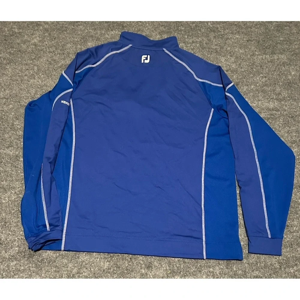 Footjoy Mens 1/4 Zip Pullover Blue Lightweight Legacy Club At Alaqua Lakes